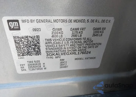 2024 GMC Terrain Awd Slt z USA, uszkodzony, nr VIN 3GKALVEGXRL176024